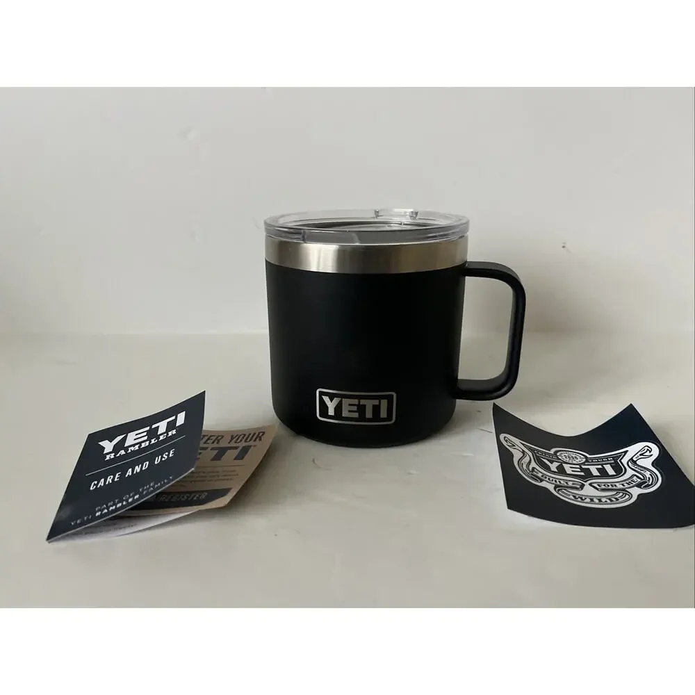 Yeti | Dining | Yeti Rambler 4 Oz Black Mug Magslider Lid Stainless Double  Wall Insulated Cup | Poshmark